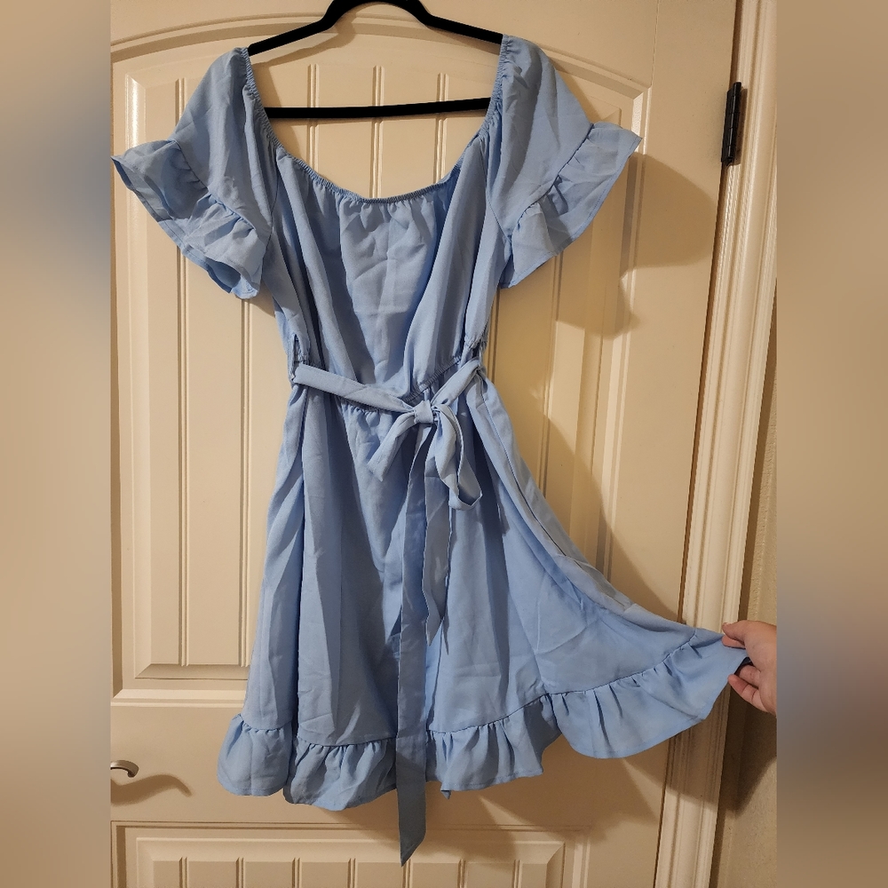 Shein Off Shoulder Tie Dress
